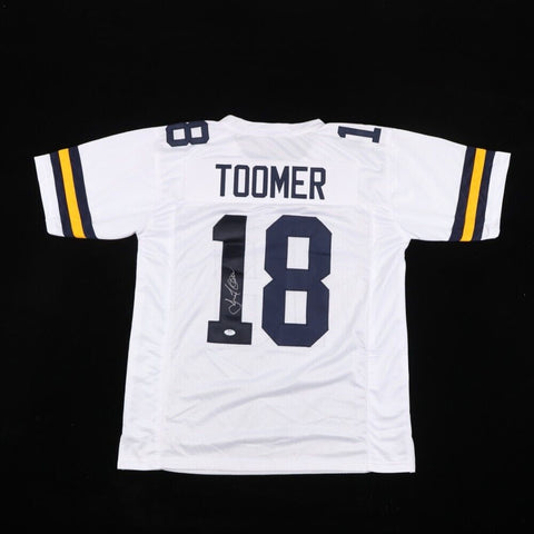 Amani Toomer Signed Michigan Wolverines Jersey (PSA COA) New York Giant W.R.