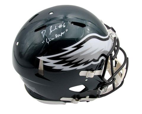 DeVonta Smith Signed/Inscr Full Size Speed Authentic Helmet Eagles Fanatics