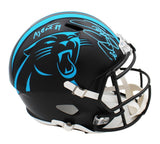 Steve Smith Sr Signed Panthers Speed Full Size Alternate Helmet w- Agent 89 Insc