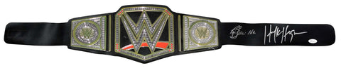 HULK HOGAN & RIC FLAIR AUTOGRAPHED WWE CHAMPIONSHIP WRESTLING BELT JSA