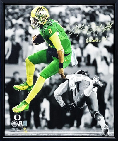 Marcus Mariota Autographed Framed 20x24 Canvas Photo Oregon Heisman MM 208737