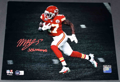 MECOLE HARDMAN SIGNED KANSAS CITY CHIEFS SUPER BOWL LIV 11x14 PHOTO BECKETT