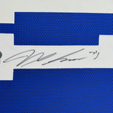 Framed Autographed/Signed Jaxon Smith-Njigba 35x39 Seattle Retro Jersey BAS COA