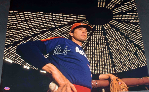 NOLAN RYAN AUTOGRAPHED HOUSTON ASTROS ASTRODOME 16x20 PHOTO HOLO