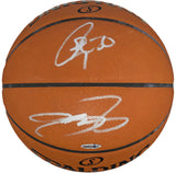 LeBron James & Stephen Curry Authentic Signed Official NBA Game Basketball BAS