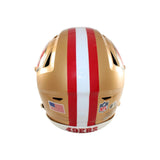 Purdy Kittle Signed 49ers Helmet Speedflex "Throw me the Ball Brock" BAS 58566