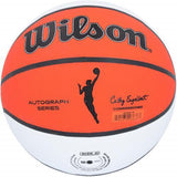 A'ja Wilson Aces 2023 WNBA Finals Champ Signed Wilson Basketball w/Inscs-LE 14