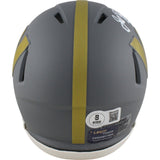 John Riggins Autographed Washington Commanders Slate Mini Helmet Beckett 49757