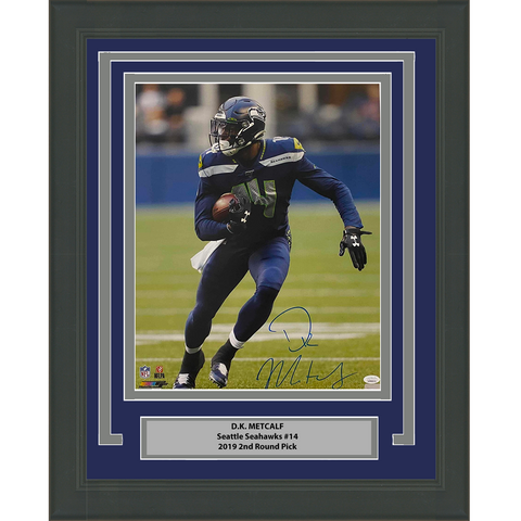 Framed Autographed/Signed DK D.K. Metcalf Seattle Seahawks 16x20 Photo JSA COA