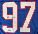 Dexter Lawrence New York Signed Throwback Blue Pro-Cut Football Jersey BAS