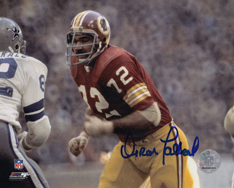 Diron Talbert Signed Washington Football Team Action 8x10 Photo- (SCHWARTZ COA)