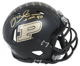 Purdue Mike Alstott Authentic Signed Black Speed Mini Helmet BAS Witnessed
