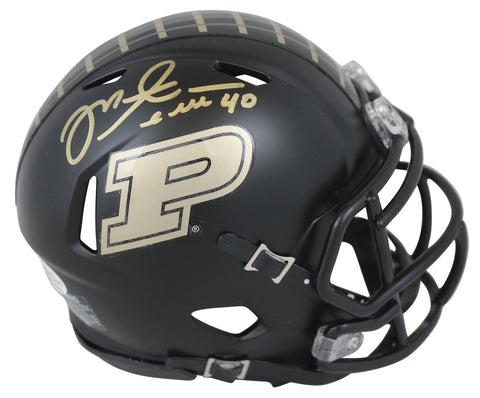 Purdue Mike Alstott Authentic Signed Black Speed Mini Helmet BAS Witnessed