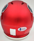 DESHAUN WATSON AUTOGRAPHED HOUSTON TEXANS BLAZE MINI HELMET BECKETT BAS 125279