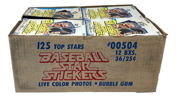 1981 Fleer Star Stickers Baseball Not Sealed 36 Pack 12 Box Case