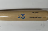 Brewers WILLIAM CONTRERAS Signed Louisville Slugger Blonde Bat AUTO - BAS