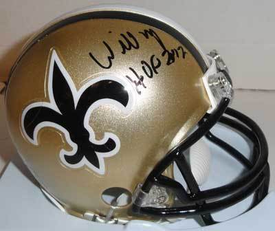 Saints Hall of Famer WILLIE ROAF Signed Mini Helmet AUTO w/ HOF '07 JSA!!