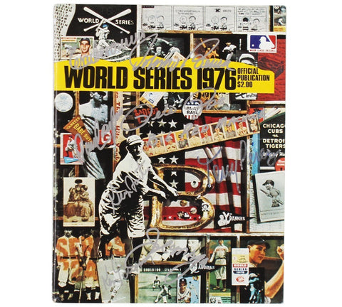 Pete Rose, Ken Griffey Sr & Johnny Bench Signed 1976 World Series Magazine -5 Si