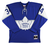 Maple Leafs Auston Matthews Signed Blue Vintage M&N Throwback Jersey Fanatics