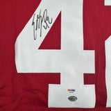 Autographed/Signed Eddie Lacy Alabama Red College Football Jersey PSA COA