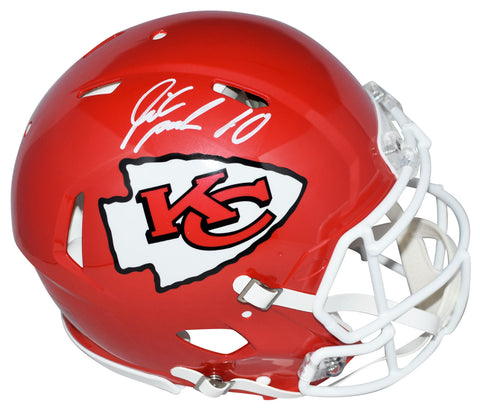 ISIAH PACHECO AUTOGRAPHED KANSAS CITY CHIEFS AUTHENTIC SPEED HELMET BECKETT