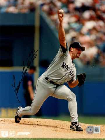 Darren Holmes Autographed Colorado Rockies 8x10 Photo Beckett 50557