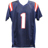AJ Brown Autographed/Signed Pro Style Sz XL Blue Jersey Beckett Witnessed 57960