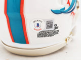 TYREEK HILL AUTOGRAPHED DOLPHINS WHITE SPEED MINI HELMET BECKETT WITNESS 222810