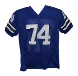 Bob Lilly Autographed/Signed Pro Style Blue XL Jersey HOF BAS 30624