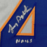 FRAMED Autographed/Signed LENNY DYKSTRA Nails 33x42 Grey Jersey Beckett BAS COA