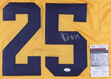 Hassan Haskins Signed Michigan Wolverines Throwback Jersey (JSA COA) Titans RB