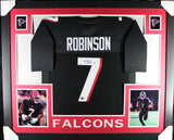 BIJAN ROBINSON (Falcons black SKYLINE) Signed Autograph Framed Jersey Beckett
