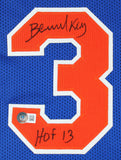 Bernard King "HOF '13" Authentic Signed Blue Pro Style Jersey BAS Witnessed