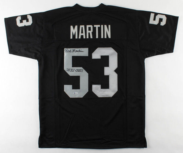 Rod Martin Signed Los Angeles Raiders Jersey Inscribed SB XV & XVIII Beckett COA