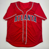 Autographed/Signed John Smoltz Atlanta Red Baseball Jersey Beckett BAS COA