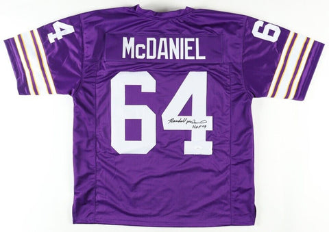 Randall McDaniel Signed Minnesota Vikings Jersey Inscribed "HOF 09" (JSA) O-Line