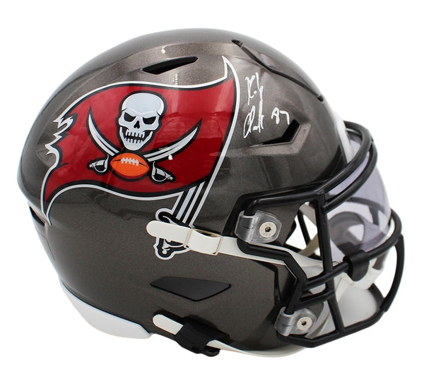 Rob Gronkowski Signed Tampa Bay Buccaneers Speed Flex Mid-Size NFL Midi Helmet