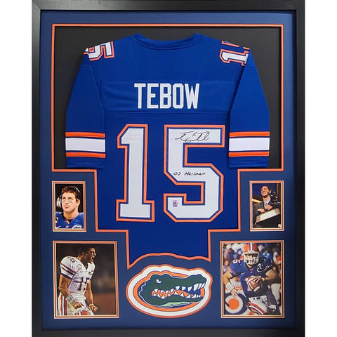 Tim Tebow Autographed Signed Framed Florida Gators Jersey TEBOW AUTHENTICATED
