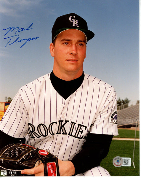 Mark Thomson Autographed/Signed Colorado Rockies 8x10 Photo Beckett 55887