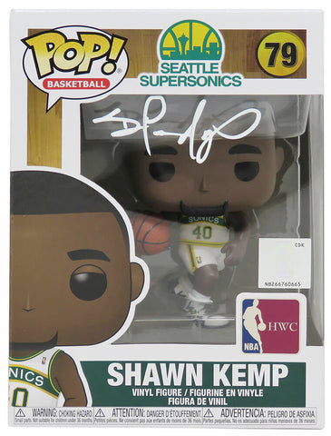 Shawn Kemp Signed Seattle Supersonics NBA Funko Pop Doll #79 - (SCHWARTZ COA)