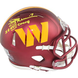 Joe Theismann Autographed Washington Commanders Mini Helmet MVP Beckett 49700