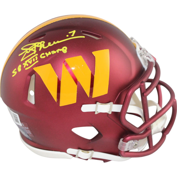 Joe Theismann Autographed Washington Commanders Mini Helmet MVP Beckett 49700