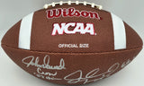 John David Crow & Johnny Manziel Autographed Wilson Football Texas A&M Beckett