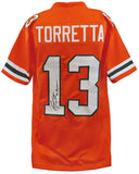 Gino Torretta Signed Orange Custom College Football Jersey w/92 Heisman (SS COA)