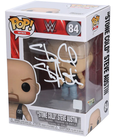 "Stone Cold" Steve Austin Autographed WWE #84 Funko Pop Figurine Fanatics