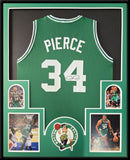CUSTOM FRAMED BOSTON CELTICS PAUL PIERCE AUTOGRAPHED JERSEY JSA COA
