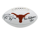 Ricky Williams Signed Texas Longhorns Embroidered White Football - "The Highsman