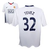 Carlos Tevez Signed Manchester Utd Away Soccer Jersey #32 with Beckett Witness