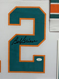 FRAMED MIAMI DOLPHINS BOB GRIESE AUTOGRAPHED SIGNED JERSEY JSA COA