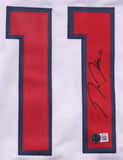 Jose Ramirez Signed Cleveland Guardians White Jersey (Beckett) 2xAll Star/ 3rd B